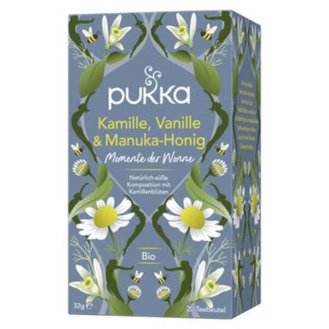 Pukka Bio-Kräutertee Kamille, Vanille & Manuka-Honig,  20 Teebeutel