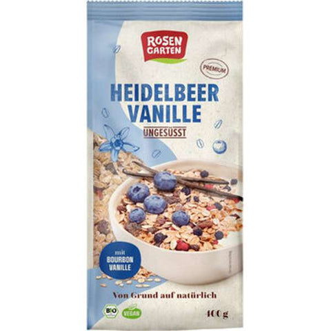 Heidelbeer-Vanille-Müsli ungesüßt