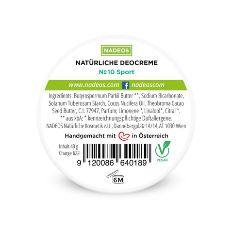 NADEOS Natürliche Deocreme Sport Nr.10 40g