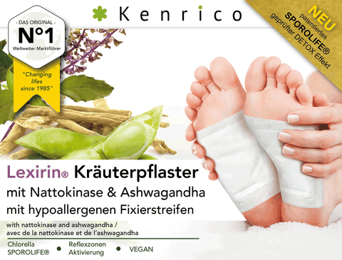 Kenrico Lexirin Kräuterpflaster mit Nattokinase & Ashwagandha