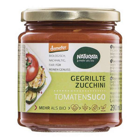 Tomatensugo mit gegrillter Zucchini