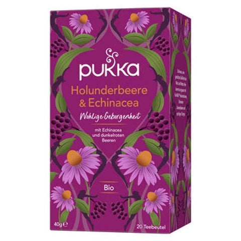 Pukka Bio-Früchte-Kräutertee Holunderbeere & Echinacea, 20 Teebeutel