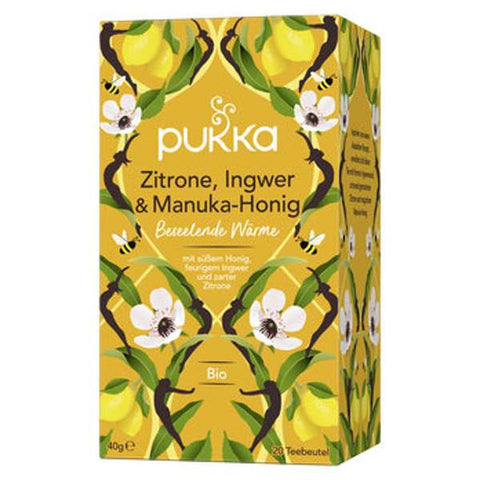 Pukka Bio Tee Zitrone, Ingwer & Manuka-Honig