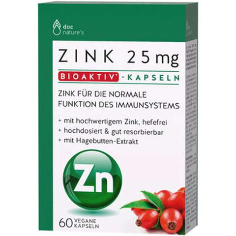 doc nature's Zink 25mg  Bioaktiv-Kapseln