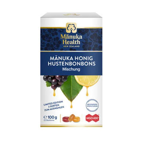 Manuka Honig Hustenbonbons Mischung mit Propolis, Zitrone u. schw. Johannisbeere