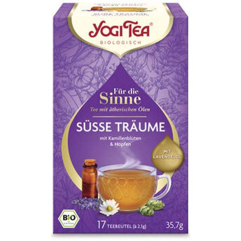 Yogi Tea®  Bio-Kräutertee, Für die Sinne, Süße Träume mit Lavendelöl und Hopfen