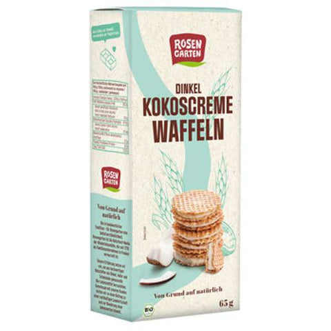 Dinkel-Kokoscreme-Waffeln