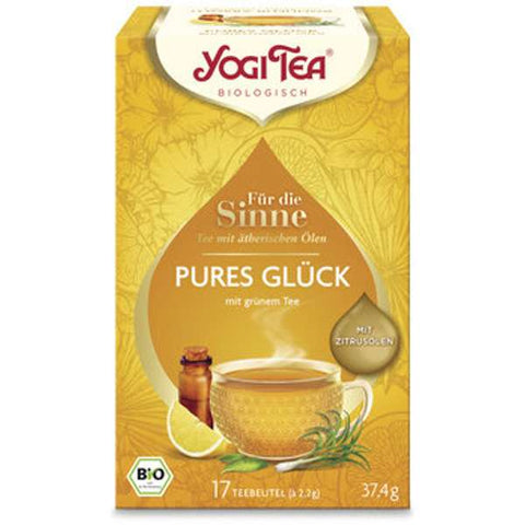 Yogi Tea®  Bio-Kräutertee, Für die Sinne, Pures Glück mit Zitrusöl & grünem Tee