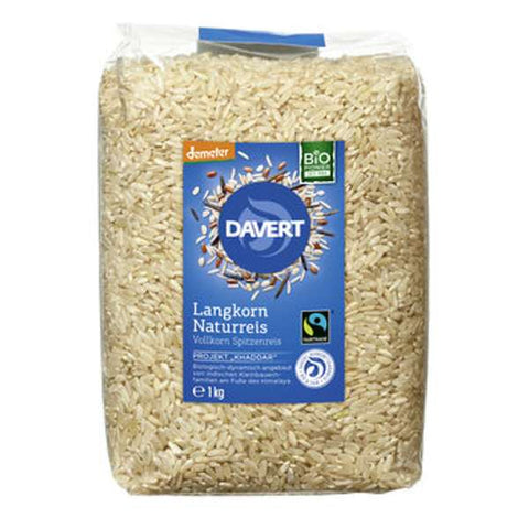 demeter Langkorn Naturreis, Vollkorn Spitzenreis Fairtrade 1kg