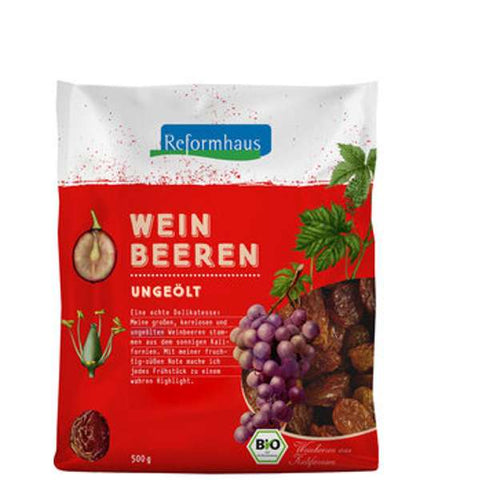 Weinbeeren, blau, ungeölt, bio, USA