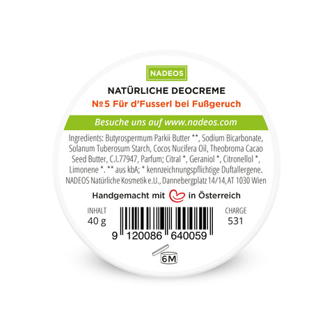 NADEOS Natürliche Deocreme Fusserl 40g