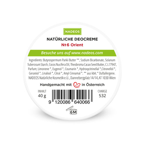 NADEOS Natürliche Deocreme Orient 40g