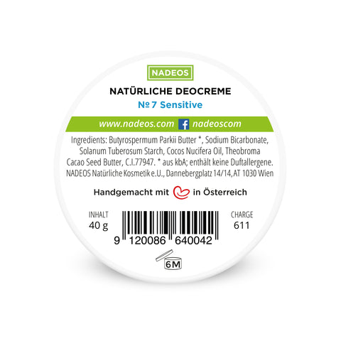 NADEOS Natürliche Deocreme Sensitive Nr.7 40g